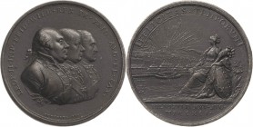 Brandenburg-Preußen
Friedrich Wilhelm II. 1786-1797 Eisengußmedaille 1791 (J.W. Hoeckner) Auf die Zusammenkunft und der Frieden von Pillnitz. Brustbi...