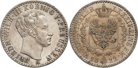 Brandenburg-Preußen
Friedrich Wilhelm III. 1797-1840 1/6 Taler 1822, A-Berlin Hundesechsteltaler Olding 185a AKS 26 Jaeger 57 Prachtexemplar. Fast St...