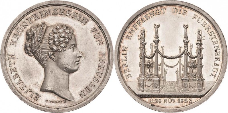 Brandenburg-Preußen
Friedrich Wilhelm III. 1797-1840 Silbermedaille 1823 (C. Vo...