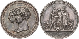 Brandenburg-Preußen
Friedrich Wilhelm III. 1797-1840 Silbermedaille 1823 (Loos / König) Auf die Vermählung des Kronprinzen Friedrich Wilhelm mit Elis...