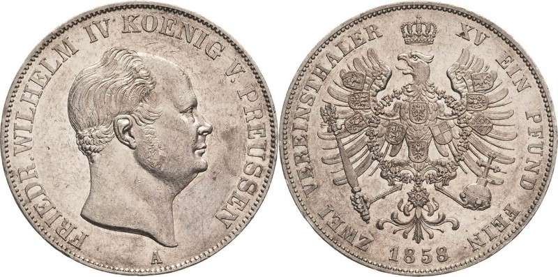 Brandenburg-Preußen
Friedrich Wilhelm IV. 1840-1861 Doppeltaler 1858, A-Berlin ...