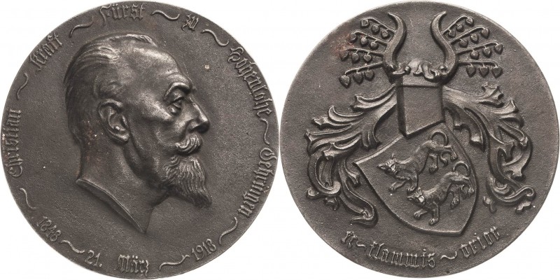 Hohenlohe-Neuenstein-Öhringen
Christian Kraft 1848-1918 Eisengußmedaille 1918. ...