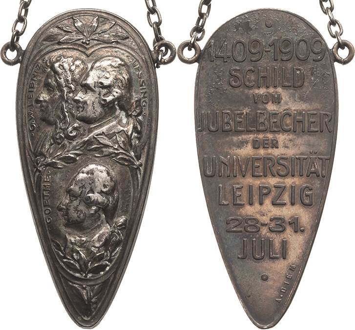 Leipzig
 Versilbertes Bronzemedaillon 1909 (A. Diem) 500. Gründungsjahr der Uni...