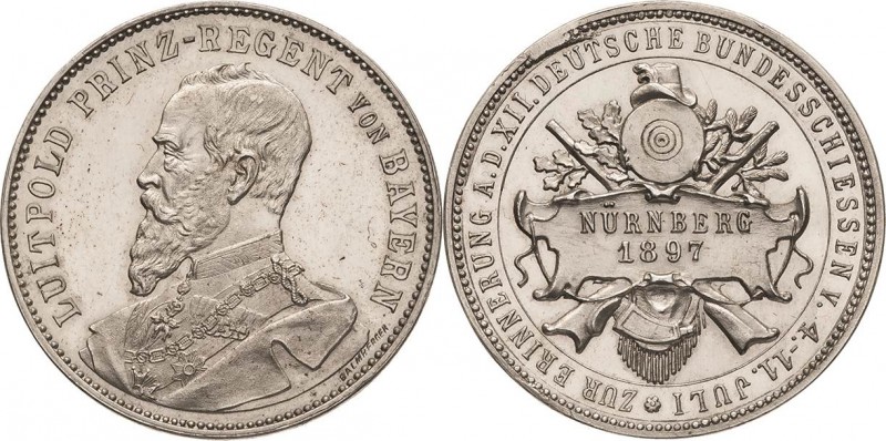 Nürnberg
 Silbermedaille 1897 (Balmberger) Auf das 12. Deutsche Bundesschießen....