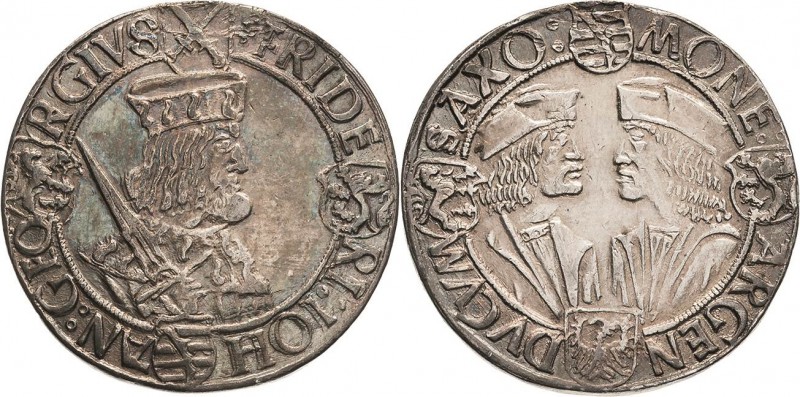 Sachsen-Kurlinie ab 1486 bis 1547 (Ernestiner)
Friedrich III., Johann und Georg...