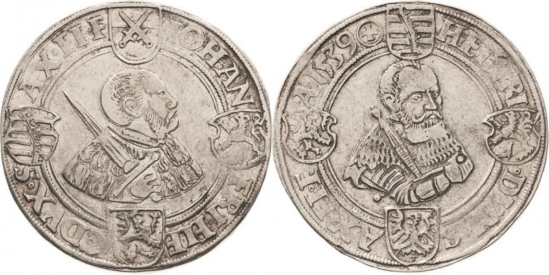 Sachsen-Kurlinie ab 1486 bis 1547 (Ernestiner)
Johann Friedrich und Heinrich 15...