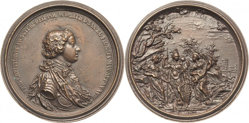 Sachsen-Kurlinie ab 1547 (Albertiner)
Friedrich Christian 1763 Große Bronzeguss...