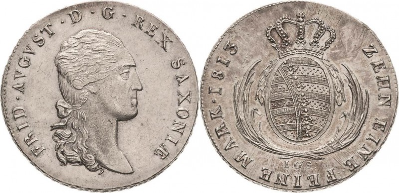 Sachsen-Kurlinie ab 1547 (Albertiner)
Friedrich August I. 1806-1827 Taler 1813,...