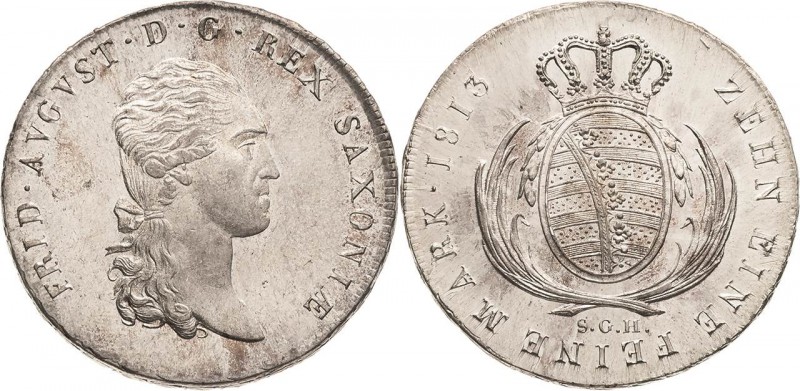 Sachsen-Kurlinie ab 1547 (Albertiner)
Friedrich August I. 1806-1827 Taler 1813,...
