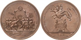 Sachsen-Kurlinie ab 1547 (Albertiner)
Friedrich August I. 1806-1827 Bronzemedaille 1818 (Loos) Auf sein 50-jähriges Regierungsjubiläum, gewidmet vom ...
