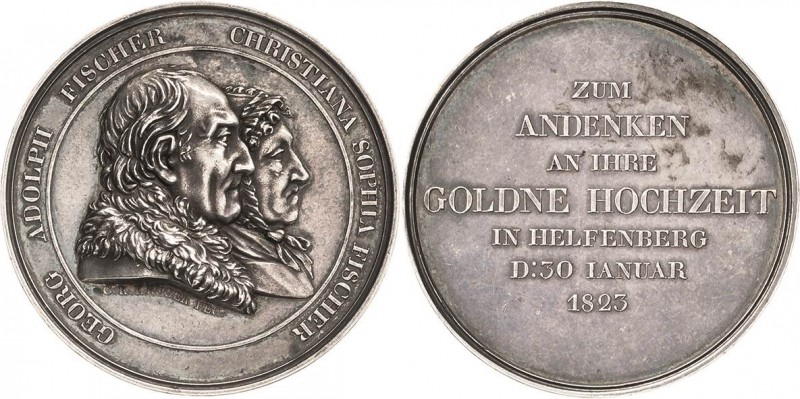 Sachsen-Kurlinie ab 1547 (Albertiner)
Friedrich August I. 1806-1827 Silbermedai...