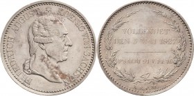 Sachsen-Kurlinie ab 1547 (Albertiner)
Friedrich August I. 1806-1827 Taler 1827, S-Dresden Auf seinen Tod. Ausbeute Kahnt 1264 Kahnt 430 AKS 56 Jaeger...