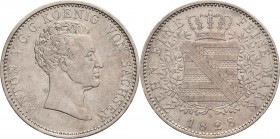 Sachsen-Kurlinie ab 1547 (Albertiner)
Anton 1827-1836 Taler 1828, S-Dresden Mohrenkopf AKS 64 Jaeger 54 Kahnt 433 Davenport 865 Sehr schön