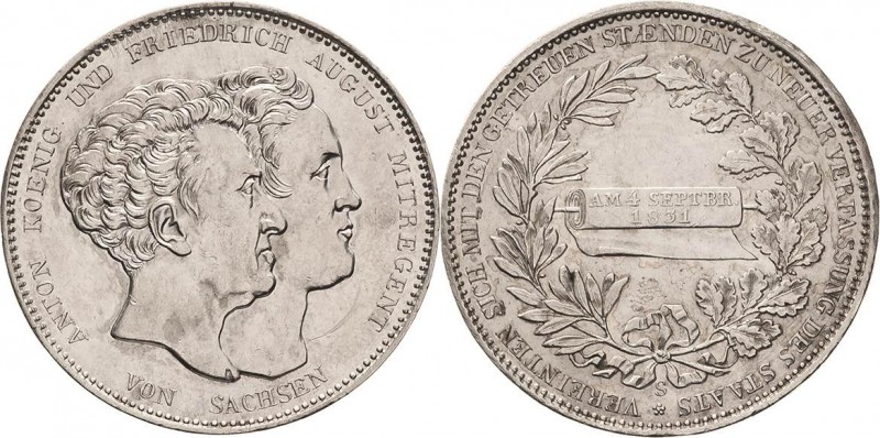 Sachsen-Kurlinie ab 1547 (Albertiner)
Anton 1827-1836 Taler 1831, S-Dresden Ver...