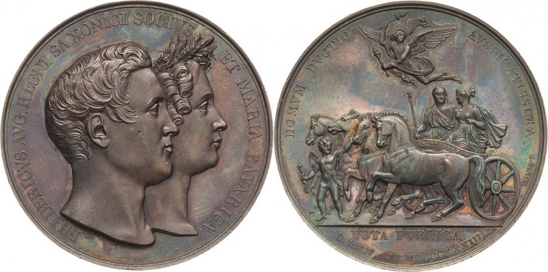 Sachsen-Kurlinie ab 1547 (Albertiner)
Anton 1827-1836 Bronzemedaille 1833 (Köni...