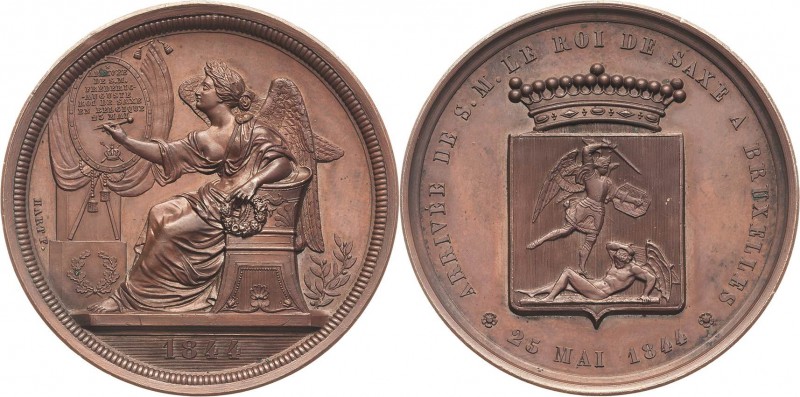 Sachsen-Kurlinie ab 1547 (Albertiner)
Friedrich August II. 1836-1854 Bronzemeda...