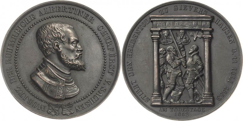 Sachsen-Kurlinie ab 1547 (Albertiner)
Friedrich August II. 1836-1854 Bronzemeda...