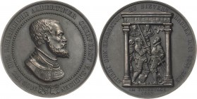 Sachsen-Kurlinie ab 1547 (Albertiner)
Friedrich August II. 1836-1854 Bronzemedaille 1853 (C.R. Krüger) 300. Todestag des Kurfürsten Moritz. Brustbild...