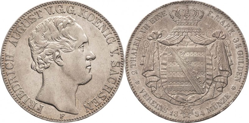 Sachsen-Kurlinie ab 1547 (Albertiner)
Friedrich August II. 1836-1854 Doppeltale...