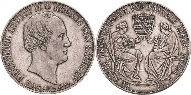 Sachsen-Kurlinie ab 1547 (Albertiner)
Friedrich August II. 1836-1854 Doppeltale...