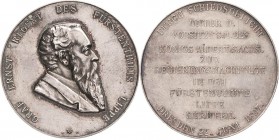 Sachsen-Kurlinie ab 1547 (Albertiner)
Albert 1873-1902 Silbermedaille 1897. Auf die Einsetzung von Graf Ernst von Lippe-Biesterfeld zum Regierungsnac...