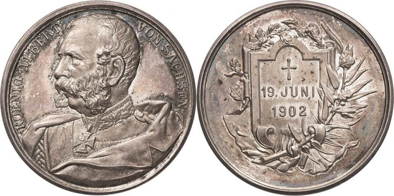 Sachsen-Kurlinie ab 1547 (Albertiner)
Albert 1873-1902 Silbermedaille 1902 (uns...