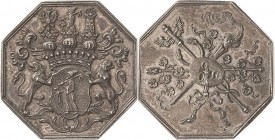 Sachsen-Medaillen
 Achteckiger Silberjeton o.J. (ca. 18. Jh.) (unsigniert) Einsiedel (Adelsgeschlecht). Behelmter Wappenschild mit Helmzier zwischen ...