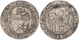 Sachsen-Ernestiner-Gesamthaus 1547-1573
Johann Friedrich I. nach seiner Gefangenschaft 1552-1554 Engelgroschen (Schreckenberger) o.J. befußtes Kreuz-...