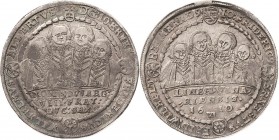 Sachsen-Mittel-Weimar 1603-1640
Johann Ernst und seine 7 Brüder 1605-1619 Taler 1610, WA-Saalfeld Koppe 193 Schnee 341 Davenport 7523 Sehr selten in ...