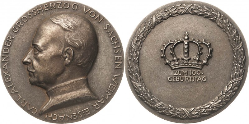 Sachsen-Weimar-Eisenach
Carl Alexander 1853-1901 Eisengußmedaille o.J. (1918) (...