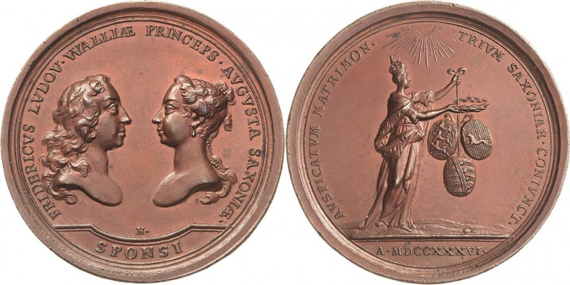 Sachsen-Gotha (Gotha-Altenburg)
Friedrich III. 1732-1772 Bronzemedaille 1736 (V...