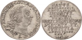 Sachsen-Gotha (Gotha-Altenburg)
Friedrich III. 1732-1772 Groschen 1772, Kranich-Gotha Auf seinen Tod Steguweit 289 Slg. Merseburger 3249 Vorzüglich