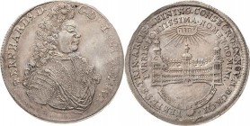 Sachsen-Meiningen
Bernhard 1680-1706 Groschen 1692, o. Mzz.-Gotha Einweihung der Kirche im Schloß Elisabethenburg. Abschlag von den Dukatenstempeln. ...