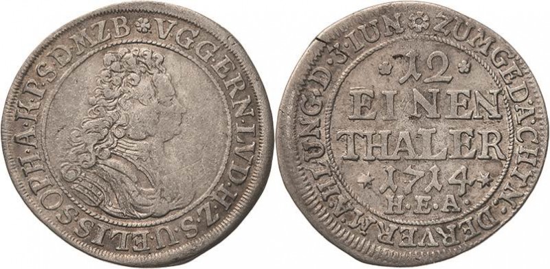 Sachsen-Meiningen
Ernst Ludwig 1706-1724 Doppelgroschen 1714, HEA-Saalfeld 2. V...