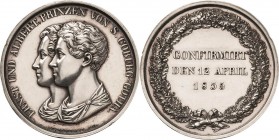 Sachsen-Coburg-Gotha
Ernst I. 1826-1844 Silbermedaille 1835 (F. Helfricht) Auf die Konfirmation der beiden Prinzen Ernst und Albert. Beider Brustbild...