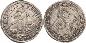 Sachsen-Saalfeld
Johann Ernst 1680-1729 Groschen 1717, Saalfeld 200 Jahre Reformation KOR 741.3 Grasser 447 Slg. Whiting 291 Brozatus 966 Vorzüglich