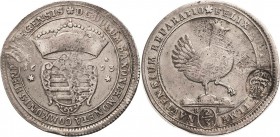 Sachsen-Henneberg
Gemeinschaftsprägung 1692-1702 2/3 Taler 1693, BA-Ilmenau Ausbeute der Grube in Ilmenau. Mit Gegenstempel des Fränkischen Kreises H...