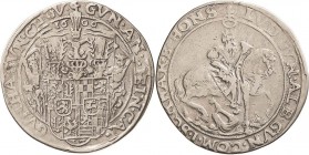 Schwarzburg-Arnstadt und Sondershausen gemeinsam
Gemeinschaftsprägungen 1601-1623 1/2 Taler 1606, Erfurt Fischer 189 b Bethe 492 Äußerst selten. Rand...