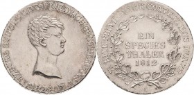 Schwarzburg-Rudolstadt
Friedrich Günther 1807-1867 Taler 1812, L-Saalfeld AKS 1 Jaeger 32 Kahnt 533 Davenport 912 Leicht berieben, vorzüglich-Stempel...
