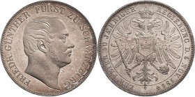 Schwarzburg-Rudolstadt
Friedrich Günther 1807-1867 Taler 1864, München 50-jähriges Regierungsjubiläum AKS 31 Jaeger 55 Kahnt 536 Davenport 917 Pracht...