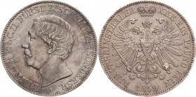 Schwarzburg-Sondershausen
Günther Friedrich Karl II. 1835-1880 Taler 1859, A-Berlin AKS 38 Jaeger 75 Kahnt 541 Davenport 921 Fast vorzüglich/vorzügli...