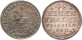 Stolberg-Stolberg
Christoph Friedrich und Jost Christian 1704-1738 1/48 Taler 1733, IIG-Stolberg Ausbeute. Feinsilber Friederich 1747 Müseler 66.2/66...