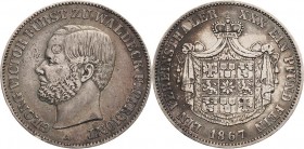Waldeck und Pyrmont
Georg Victor 1852-1893 Taler 1867, A-Berlin AKS 45 Jaeger 45 Kahnt 551 Davenport 929 Sehr schön