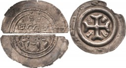 Mittelalter
Lot-2 Stück. Nordhausen. Brakteat. Friedrich I. oder Heinrich VI. 1190-1200 - Brakteat. Von vorne thronendes Dynastenpaar, die linke Figu...