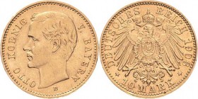 Bayern
Otto 1886-1913 10 Mark 1903 D Jaeger 201 Kl. Randfehler, sehr schön/sehr schön-vorzüglich