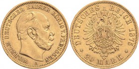 Preußen
Wilhelm I. 1861-1888 20 Mark 1875 A Jaeger 246 Sehr schön+