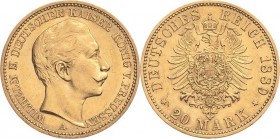 Preußen
Wilhelm II. 1888-1918 20 Mark 1889 A Jaeger 250 Sehr schön-vorzüglich
