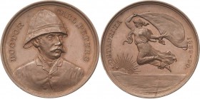 Deutsch-Ostafrika
Medaillen Bronzemedaille 1890 (Oertel) Auf Carl Peters, den Gründer der Deutsch-Ostafrikanischen Gesellschaft. Brustbild mit Tropen...