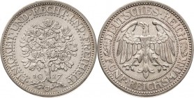 Gedenkausgaben
 5 Reichsmark 1927 J Eichbaum Jaeger 331 Kl. Kratzer, sehr schön-vorzüglich