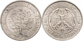 Gedenkausgaben
 5 Reichsmark 1928 F Eichbaum Jaeger 331 Vorzüglich-Stempelglanz